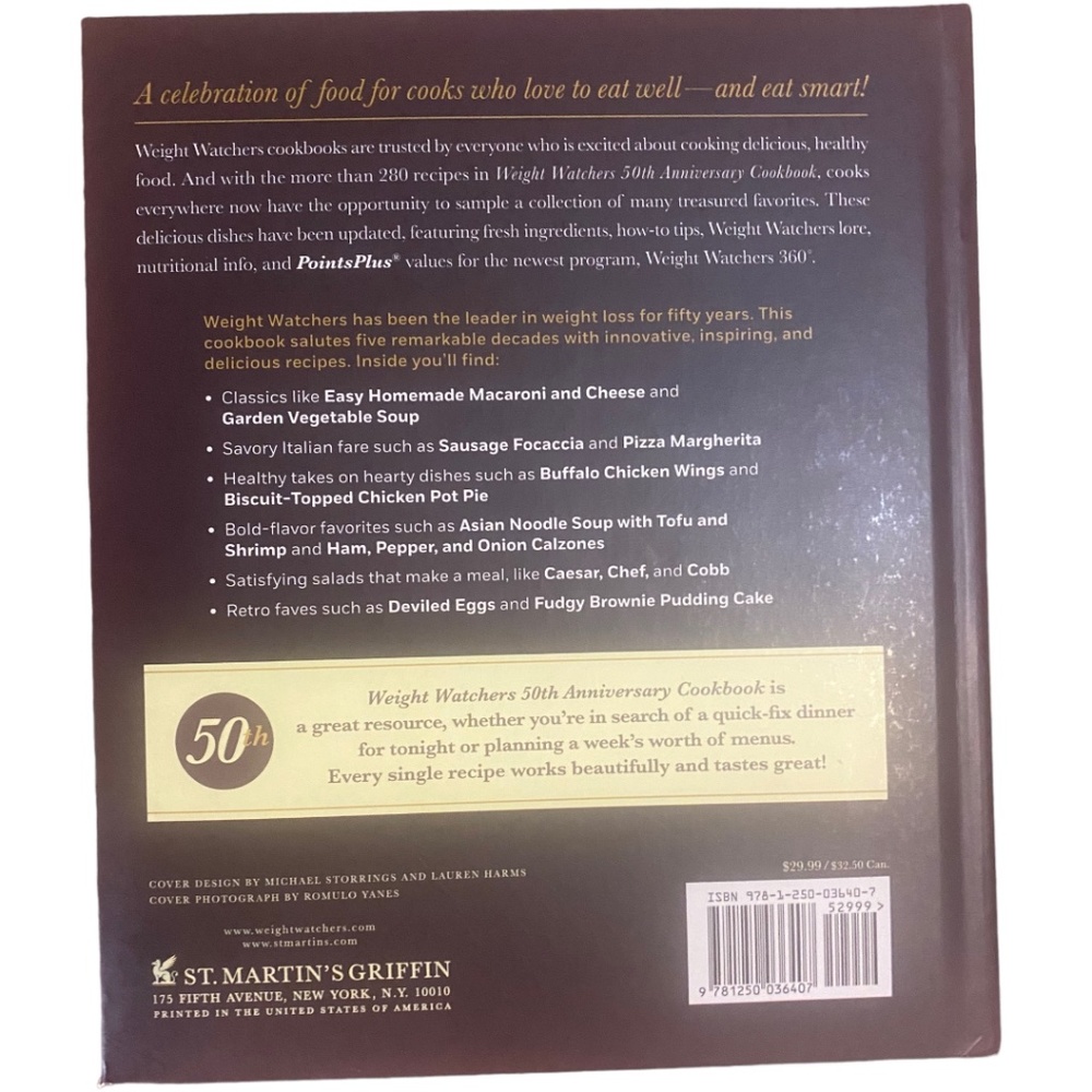Weight watchers hard cover 50th anniversary cookbook - Picture 4 of 10